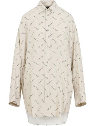 Balenciaga printed shirt - women - Viscose - S - Neutrals