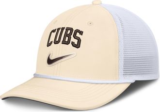 Nike Chicago Cubs Rise Nike Mens Dri-FIT MLB Trucker Adjustable Hat in White | NB640HNAEJ-USE