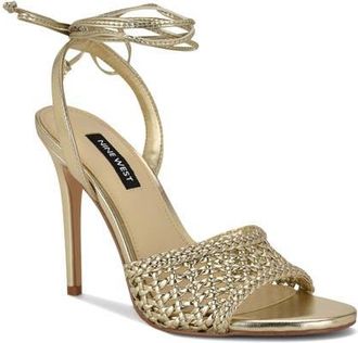 Nine West Merta Stiletto Sandal in Gold at Nordstrom, Size 7.5