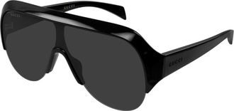 Gucci Shield Zonnebrillen - Dames - Zonnebrillen - Zwart - ONE Size - Accessoires