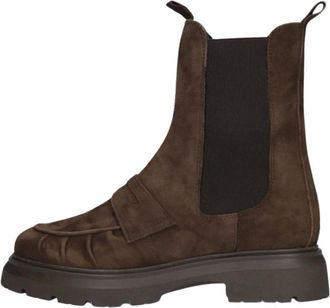 Stefano Lauran B103 Enkellaarsjes - Dames - Schoenen - Bruin - Maat: 38 EU Leer