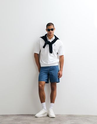 Polo Ralph Lauren Polo a maniche corte comoda in maglia bianca-Bianco