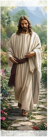 Generic Christian God Jesus-man Lightweight Scarf for Women Fashion Printed Scarves with Tassel for Fall Winter 200x70cm