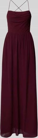 Laona Regular Fit Abendkleid mit freiem R&uuml;cken in Bordeaux, Gr&ouml;&szlig;e 32