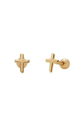 Made by Mary Cross Stud Earrings in Gold Vermeil at Nordstrom