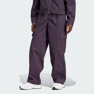 adidas Originals ADIDAS Originals Womens Premium Essentials Ripstop Pants - Purple Cotton - Size Large