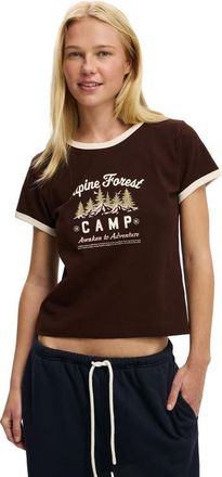 Cotton On Womens Baby Graphic Tee in Alpine Forest Dark Oak at Nordstrom, Size Xx-Small