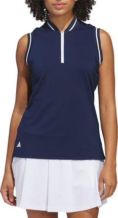 adidas Golf Ultimate 365 Sleeveless Golf Half Zip Top in Collegiate Navy/White at Nordstrom, Size Medium