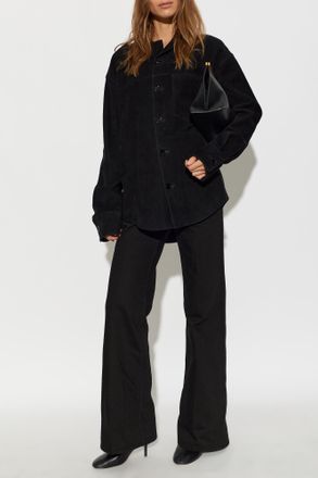 Ami Suede Shirt, Womens, Black