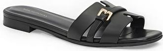 Bruno Magli Farra Slide Sandal in Black Leather at Nordstrom, Size 10.5