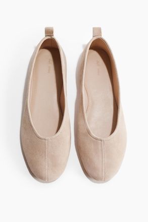 H&M Ballerinas aus Veloursleder - Beige