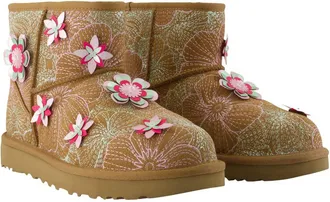 UGG Womens Ankle Boot Brown Calfskin