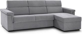 Dmora Dmora - Sofá cama con península Zara, Sofá esquinero transformable para salón, acolchado, desenfundable, calidad 100% Made in Italy, 285x160 h100 cm