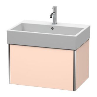 Duravit Duravit Xsquare Vanity Unidad De Pared 68,4x 46,0 Cm, 1 Extra&iacute;ble, Para Lavabo Vero Air 235070, Color (frente/cuerpo): Albaricoque Perla Seda Laca Mat