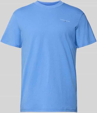 Tommy Jeans Slim Fit T-Shirt aus reiner Baumwolle in Hellblau, Gr&ouml;&szlig;e XXL