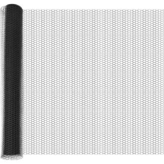 vidaXL Reja Con Postes Gris 1.4 X 25 M Acero Recubierto De Pvc Vidaxl