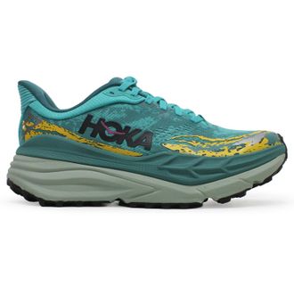 Hoka One One Hoka Stinson 7 Textile Synthetic Womens Running Trainers - Electric Aqua Oceanic - Size:UK 4.5