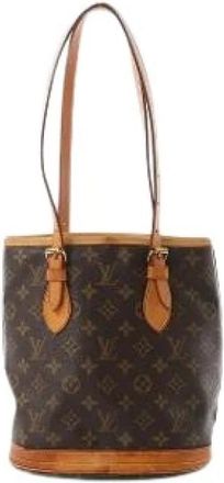 Louis Vuitton Pre-owned Bucket Bags, female, Brown, Size: ONE SIZE Pre-owned Bucket PM