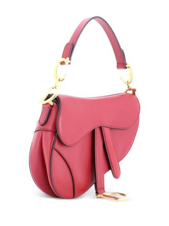 Dior Saddle Handbag Leather Mini shoulder bag - Rosso