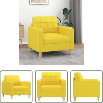 vidaXL Poltrona gialla - Poltrona Giallo Chiaro 60 cm in Tessuto