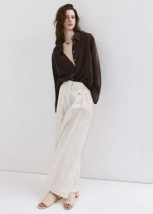 Mango Sandali pelle tacco blocco grezzo - Donna - 35 - MANGO