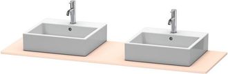 Duravit Consola Duravit Xsquare 063h, 1600x 550 Mm, 2 Recortes, Color (frente/cuerpo): Albaricoque Perla Seda Laca Mate - Xs063hb2020