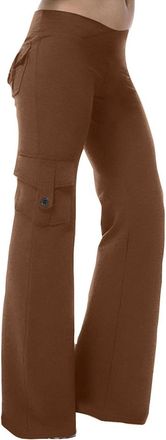 Generic Womens Wide Leg Trousers Crossover Low Rise Elasticated Palazzo Pants Ladies Solid Color Yoga Pants Skinny Stretch Fit Full Length Trousers Workout Sw