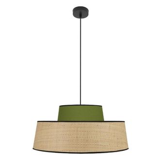 Fabrilamp Fabrilamp - Colgante Jia 1xe27 Natural/verde Regx50x50 cm