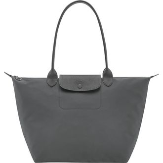 Longchamp Large Le Pliage One Nylon Shoulder Tote in Anthracite at Nordstrom