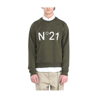 N&deg;21 Heren, Sweatshirts & Hoodies, Groen, Maat: S Katoen