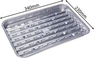 OEM Bandejas De Aluminio Para Barbacoa, 15 Piezas, Barbacoa Segura, Bandeja De Aluminio Barbacoa, Bandeja Aluminio Cocinar, 34023023 Mm (9800 Ml)