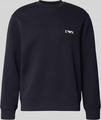 Emporio Armani Sweatshirt mit Label-Stitching in Marine, Größe XXL