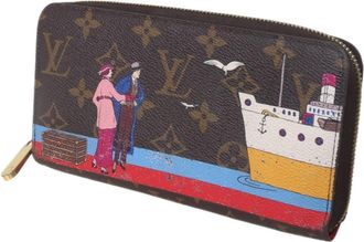 Louis Vuitton Monogram Brown Long Wallet (Bi-Fold) (Pre-Owned)