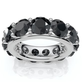 Pompeii3 13Ct Black Diamond Eternity Ring 10k Gold Lab Grown