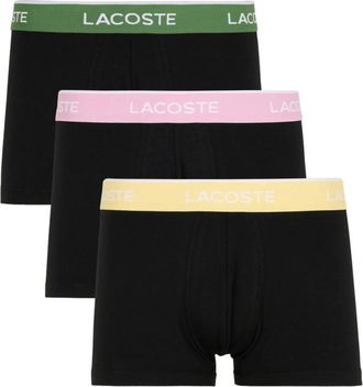 Lacoste Tripack boxer katoen stretch - Heren - Onderbroek - Zwart - S - Katoen - Ondergoed