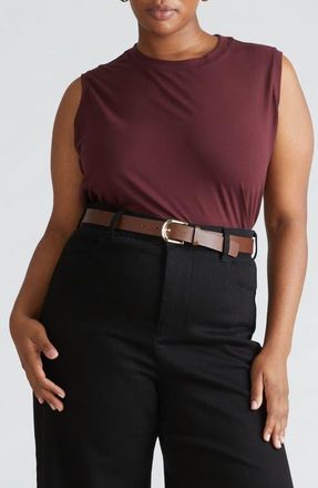 Universal Standard Patti Cotton Muscle Tank in Black Cherry at Nordstrom, Size 4Xl