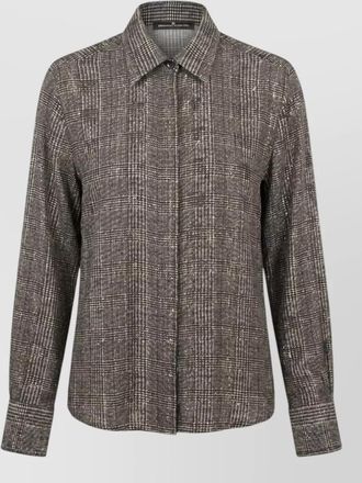 Ermanno Scervino rhinestone prince of wales check shirt