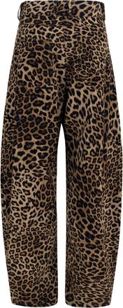 Ella Womens Barrel Pants Animalier Cotton; Elastane Trousers