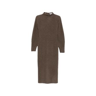 Max Mara High-neck Balloon-sleeve Midi Dress