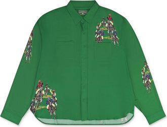 Denim Tears Green Jockey Riders Button Up