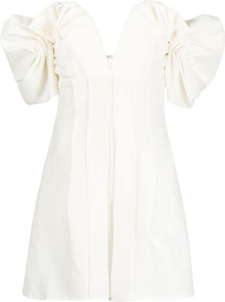 Cult Gaia Asal off-shoulder dress - women - Wool - 10 - White