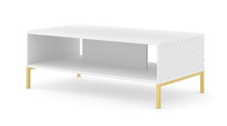 AKL FURNITURE Mesa de centro efecto madera Blanco