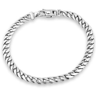 Pompeii3 Mens Solid 14k Gold (29grams) or Platinum (46gram) 6mm Cuban Link Bracelet 8