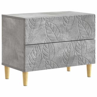vidaXL Mesita De Noche Gris Hormig&oacute;n 62 X 34,5 X 48 Cm Vidaxl