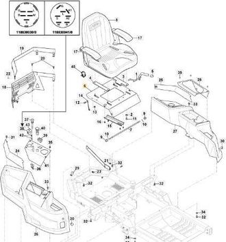 STIGA Sports Placa Asiento Gris Stiga Original - 118830221/0