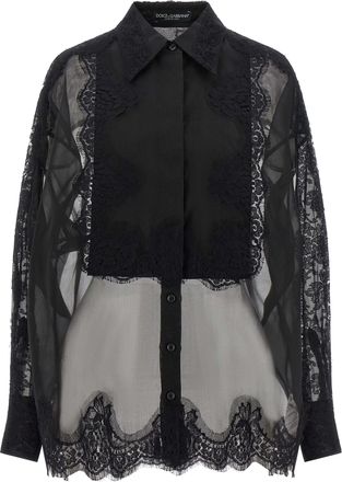 Dolce & Gabbana Black Silk Womens Blouse
