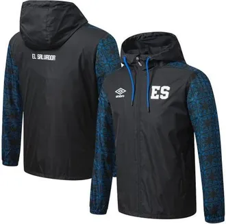 Umbro Mens Umbro Black El Salvador National Team Full-Zip Hooded Rain Jacket at Nordstrom, Size Medium