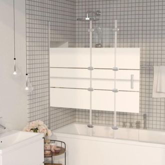 vidaXL Vidaxl - Mampara De Ducha Plegable Esg Blanco 120x140 Cm