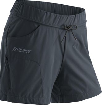 Maier Sports Funktionsshorts MAIER SPORTS Fortunit Short W, Damen, Gr. 36, N-Gr, graublau, 100% Polyester, Hosen Funktionsshorts, Reissfeste Funktionsshorts in l&auml;s