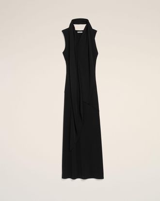 Ami Black Jersey Maxi Lavalliere Dress Black - XXL - for Women